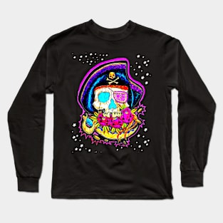 Skeleton Tattoo Pirate Long Sleeve T-Shirt